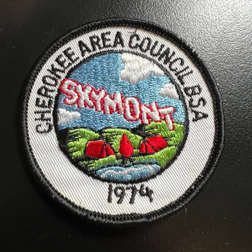 BSA Patch 1974 Cherokee Area Council Skymont Vintage Boy Scouts of America‎